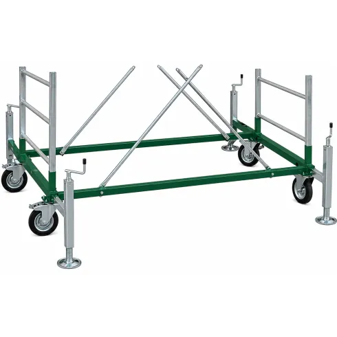 Trabattello Ponteggio Professionale h980 cm con Piano Parapetto Aste