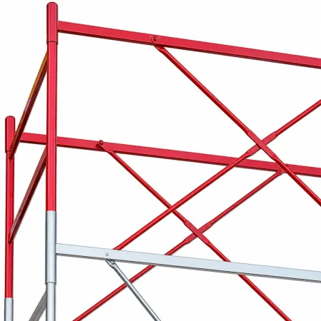 Trabattello Ponteggio Professionale con Botola Parapetto Aste h830 cm