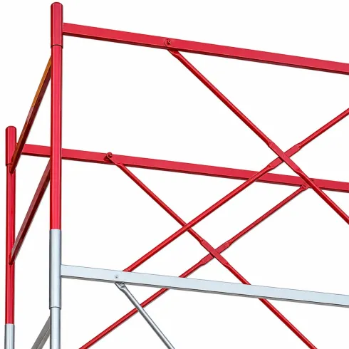 Trabattello Ponteggio Professionale con Botola Parapetto Aste h1070 cm