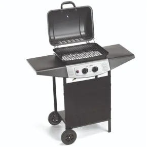 Barbecue a Gas Ompagrill 2 Fuochi 98x43x100cm Termometro Pietra Lavica