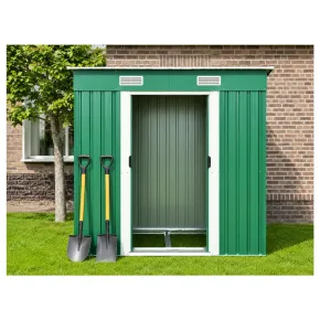 Box Casetta 194x121 per Attrezzi Capanno Ricovero Lamiera Giardino Ripostiglio 2