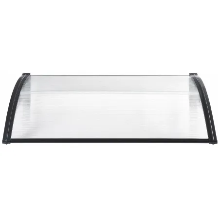 Pensilina Policarbonato Alveolare Trasparente 120x80cm Supporti ABS