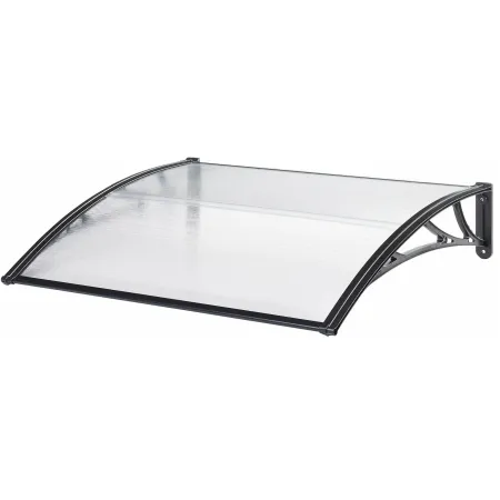 Pensilina Policarbonato Alveolare Trasparente 120x80cm Supporti ABS
