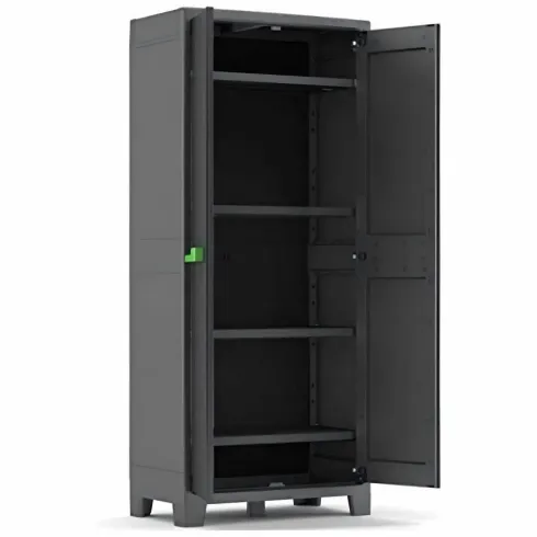 Armadio Keter Antracite Tuttopiani Resina Impermeabile Alto Organizer da Esterno
