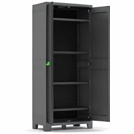 Armadio Keter Antracite Tuttopiani Resina Impermeabile Alto Organizer da Esterno