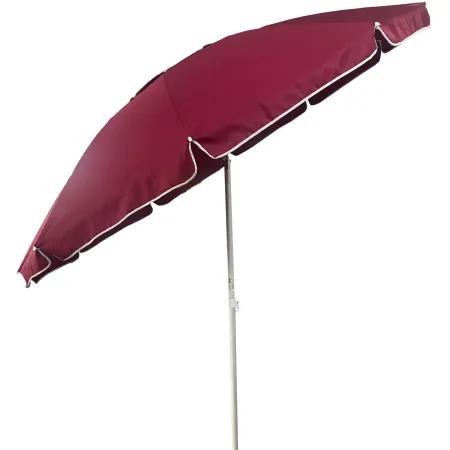 Ombrellone per Giardino Bordeaux 2,4x2,4 m Alluminio Inclinabile Sacca