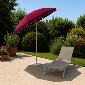 Ombrellone per Giardino Bordeaux 2,4x2,4 m Alluminio Inclinabile Sacca 2