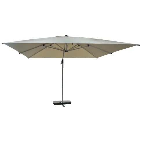 Ombrellone per Giardino 4x4 Palo Decentrato Alluminio Beige Antivento