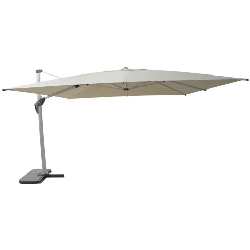 Ombrellone per Giardino 4x4 Palo Decentrato Alluminio Beige Antivento