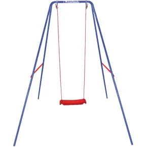 Altalena da Giardino per Bambini Singola in Acciaio Blu Rosso EN-71