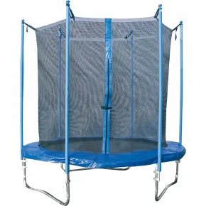 Trampolino Elastico 183 cm per Bambini Rete Sicurezza da Esterno