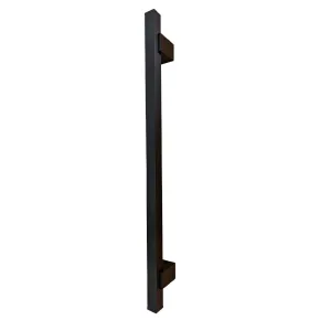 Maniglione Quadro Porta Blindata Nero 50cm Moderno
