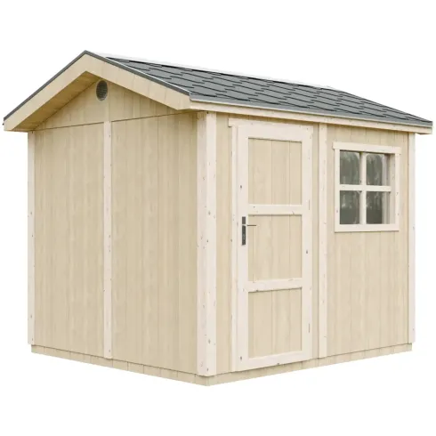 Casetta da Giardino in Legno Marrone 236x250 cm 6 m2 con Pavimento