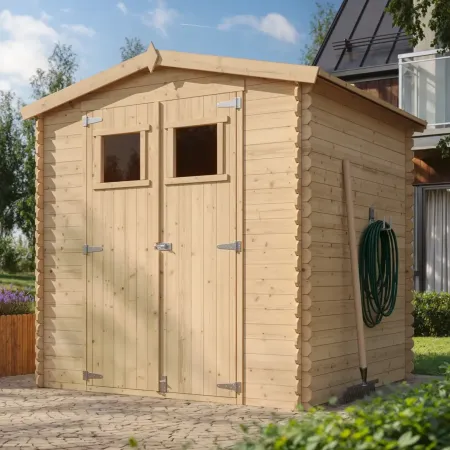 Casetta da Giardino 2x2 Legno 19 mm Pavimento Porta Deposito Attrezzi