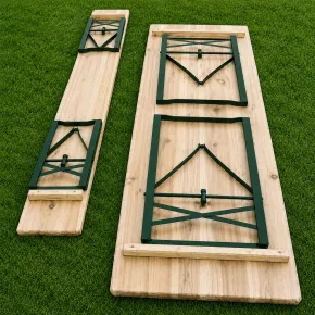 Set Birreria 220x80 in Legno Tavolo 2 Panche Gambe Richiudibili da Sagre Feste | BricoShop24 2