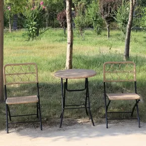 Set Pranzo Tavolo 2 Sedie Pieghevoli Acciaio da Giardino Balcone | BrcioShop24 2