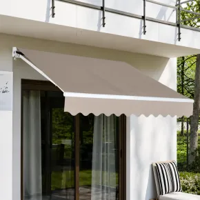 Tenda da Sole Bracci Retrattili 295x200 cm con Motore Tortora 2