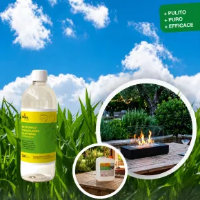 24 Flaconi 1L Bioetanolo con Citronella per Biocamini da Esterno 2