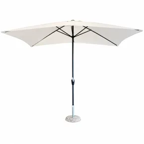 Ombrellone per Giardino 2x3 m Beige Palo Centrale con Carrucola