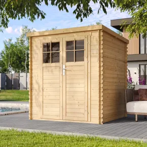 Casetta da Giardino in Legno 2x2 19 mm Pavimento Porta con Serratura 2