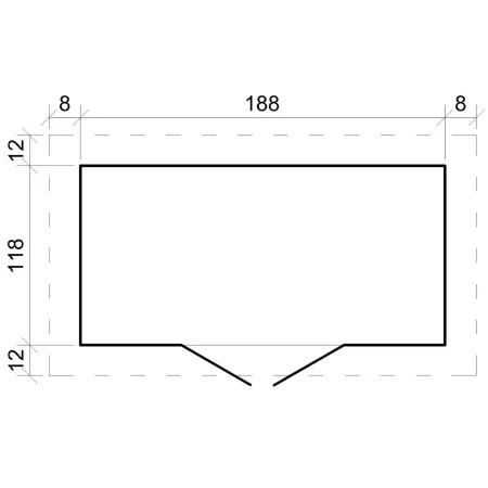 Casetta da Giardino 204x142 Legno 19 mm Porta con Serratura 2 m2
