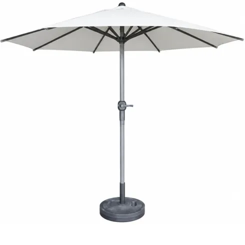 Ombrellone per Giardino 250x250 cm con Palo Centrale Bianco Alluminio