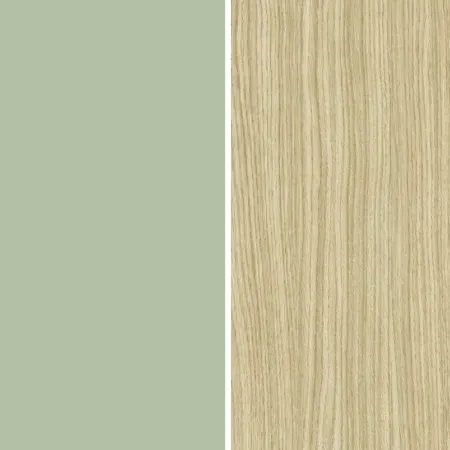 Credenza Cucina Soggiorno Verde Salvia Rovere 5 Ante Battenti Ribalta