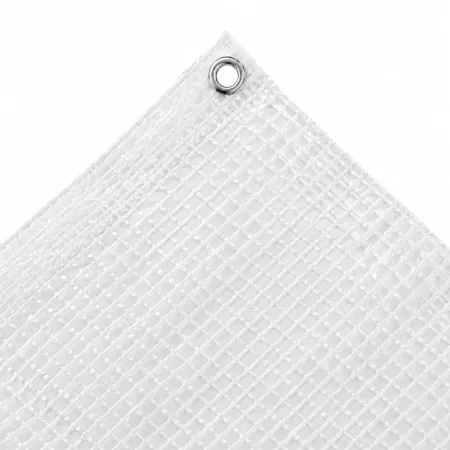 Telo Occhiellato Copertura Impermeabile 5x8 m Lavabile PE Bianco
