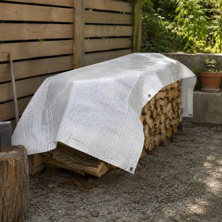 Telo Occhiellato Copertura Impermeabile 4x6 m Lavabile PE Bianco