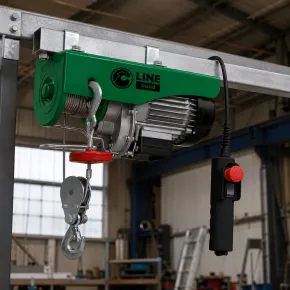 Paranco Elettrico 750W Portata 200/400kg a Fune Sollevamento 18m 2