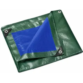 Telo Occhiellato Impermeabile in Polietilene Verde Blu 8x12m 130g/m2