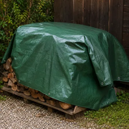 Telo Occhiellato Impermeabile in Polietilene Verde Blu 10x12m 130g/m2
