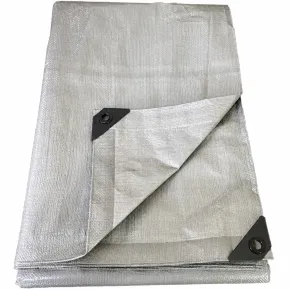 Copertura Telo Rinforzato Occhiellato Grigio 6x10m 200g/m2 Lavabile