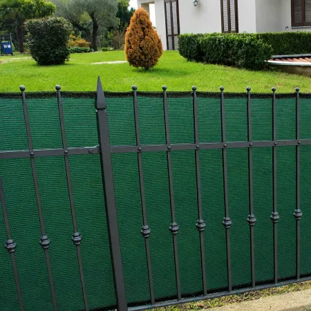 Rete Ombreggiante 2x10 m Copertura per Giardino Recinzione Verde Asole