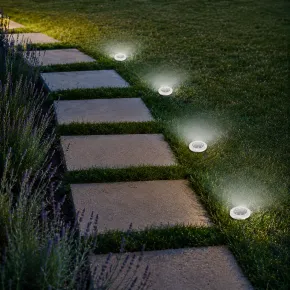 Set 4 Pezzi Luce Solare Segnapasso con Sensore Crepuscolare 8 LED 2