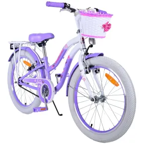 Bicicletta Bambini 20" Sportiva Viola Cestino Portapacchi Cavalletto 2