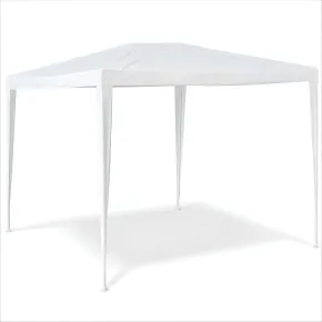 Gazebo da Esterno 2x3 m Telo in Raffia Bianco Rettangolare Acciaio 2