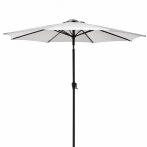Ombrellone Grigio 3 Metri da Giardino Rotondo Antivento Palo Centrale Terrazzo | BricoShop24