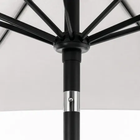 Ombrellone Grigio 3 Metri da Giardino Rotondo Antivento Palo Centrale Terrazzo | BricoShop24