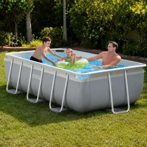 Piscina Rettangolare Frame Intex 400x200x100 cm con Pompa e Scaletta 2