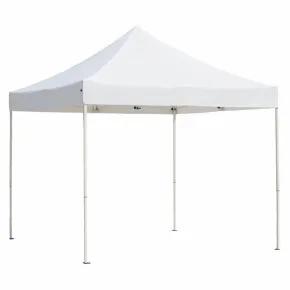 Gazebo da Esterno Pieghevole 290x290 m Bianco in Acciaio Poliestere