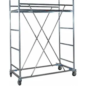 Trabattello Acciaio Zincato Ponteggio Piano con Botola Lavoro h 377cm