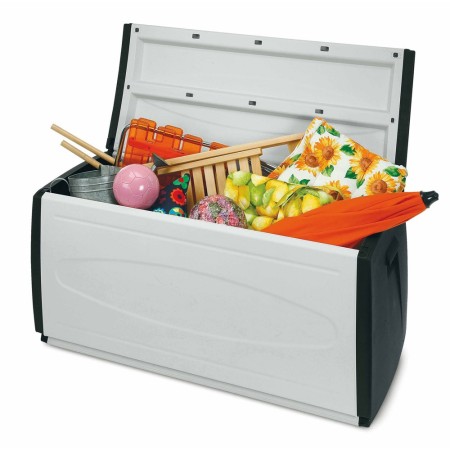 Baule Box 120 Contenitore in Resina Cassapanca da Giardino Esterno Plastica
