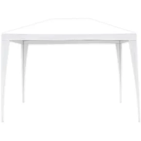 Gazebo da Giardino 3x3m Bianco in Acciaio con Copertura in Polietilene