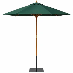Ombrellone Rotondo 2.5 mt in Legno verde da Esterno Giardino Terrazzo Balcone