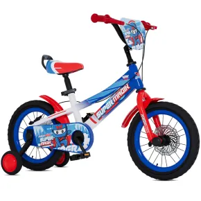 Bicicletta per Bambini Super Magik 14" Stabilizzatori Freno a Disco