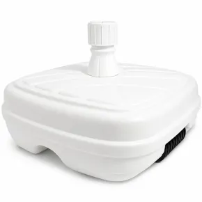 Base per Ombrellone Bianco Palo 33/48 mm Riempibile con Ruota
