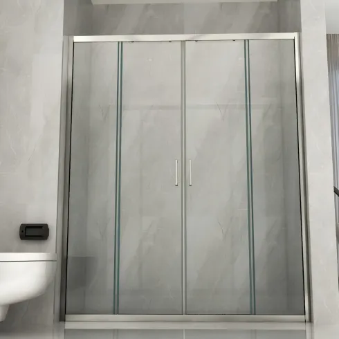 Box Doccia Nicchia 2 Ante Scorrevole Vetro 6 mm 140 150 160 170 180 Cristallo
