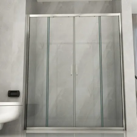 Box Doccia Nicchia 2 Ante Scorrevole Vetro 6 mm 140 150 160 170 180 Cristallo