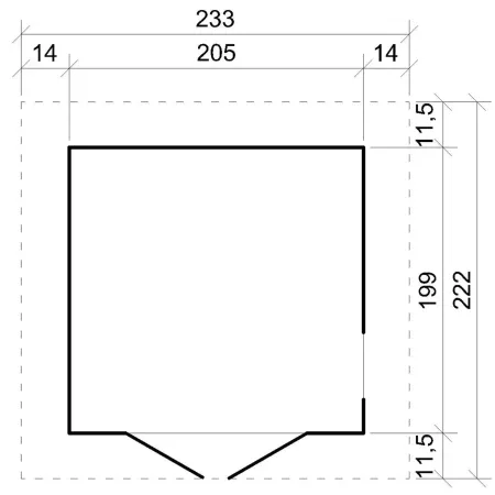 Casetta da Giardino in Legno 2x2 m 4 m2 con Pavimento Tegole Marrone
